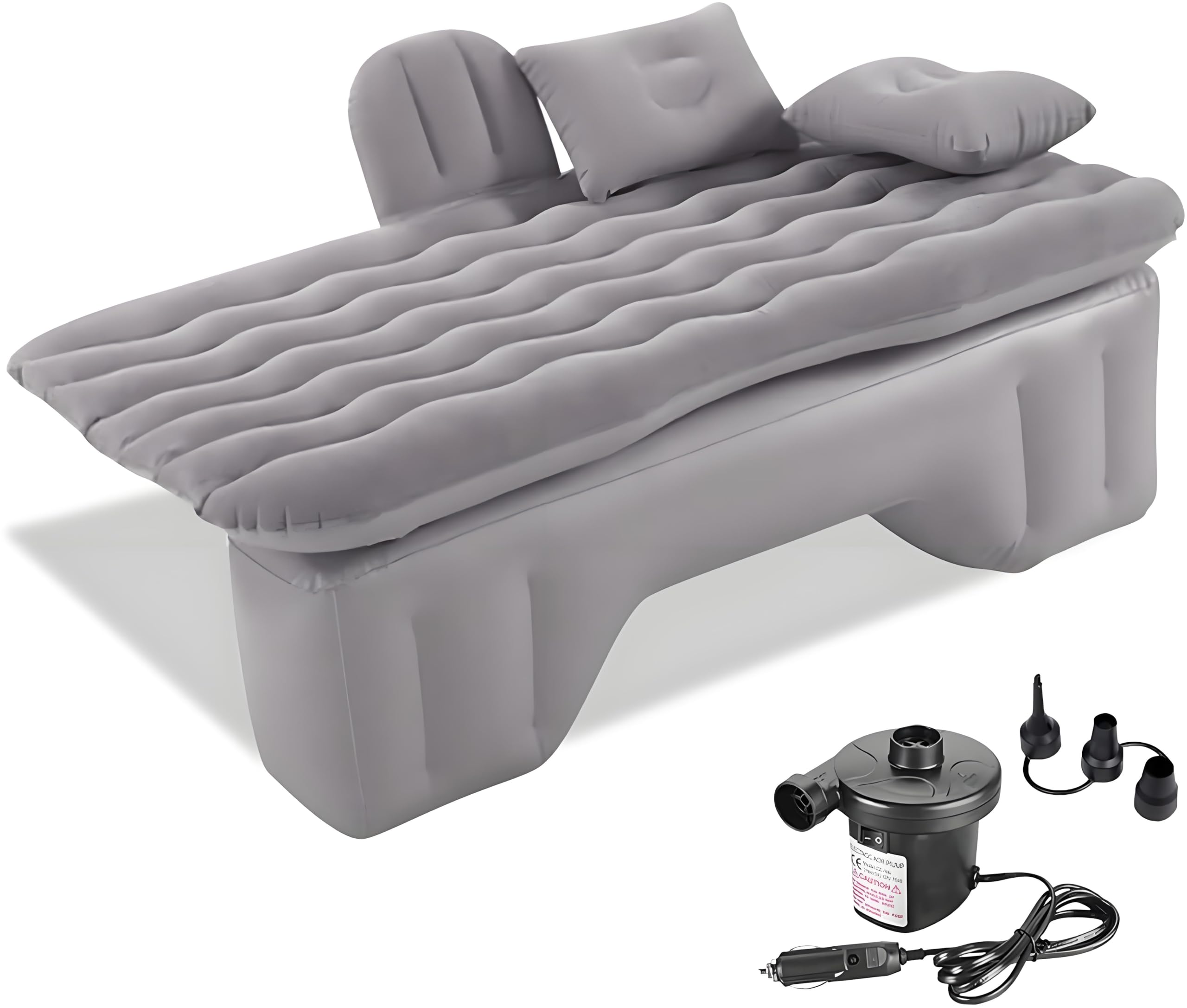 R-timer 1 Set Car Air Mattress for Mercedes Benz C-Clase W206 Hybrid 2021-, Inflatable Back Seat Travel Bed Sleeping Pad Camping Rest Cushion with Electric Pump,Grey