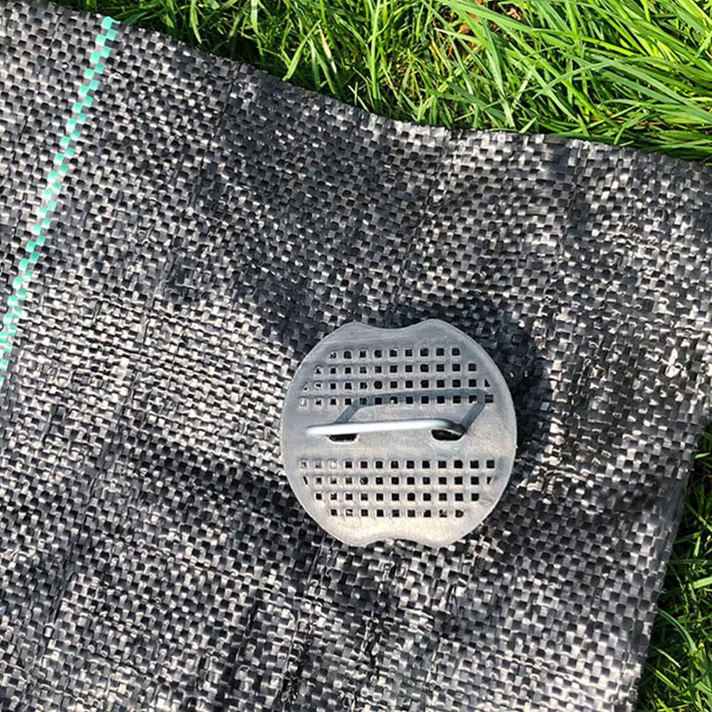 100 Pcs Gasket Pad Garden Stakes Gasket U- Nail Staples Stakes Irrigation Hose Artificial Turf and Tent Black