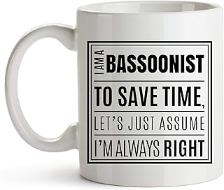 Maynard Ruiz Coffee Mug Bassoonist Mug, 11 Ounces, Funny Bassoonist Coffee Cup Uw 538494