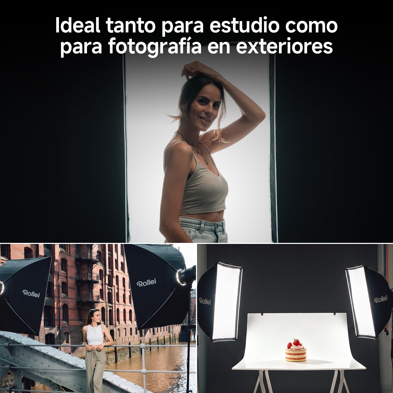Rollei Quick Folding Softbox Rectangular 60x90cm con Difusor/Rejilla/Bolsa