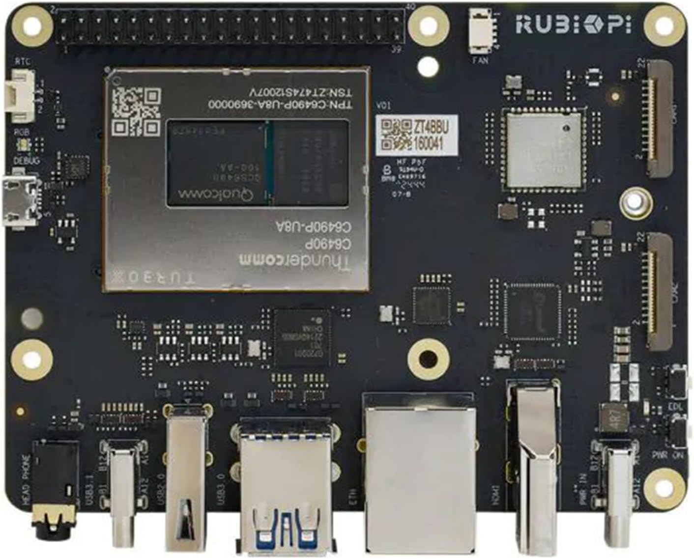 youyeetoo Rubik Pi 3 - Qualcomm QCS6490 Development Board, 12 Tops AI, 8GB RAM, 128GB UFS, Multi-OS Support, HDMI, Wi-Fi 5, BT 5.2, USB 3.1, Perfect for IoT & AI Projects