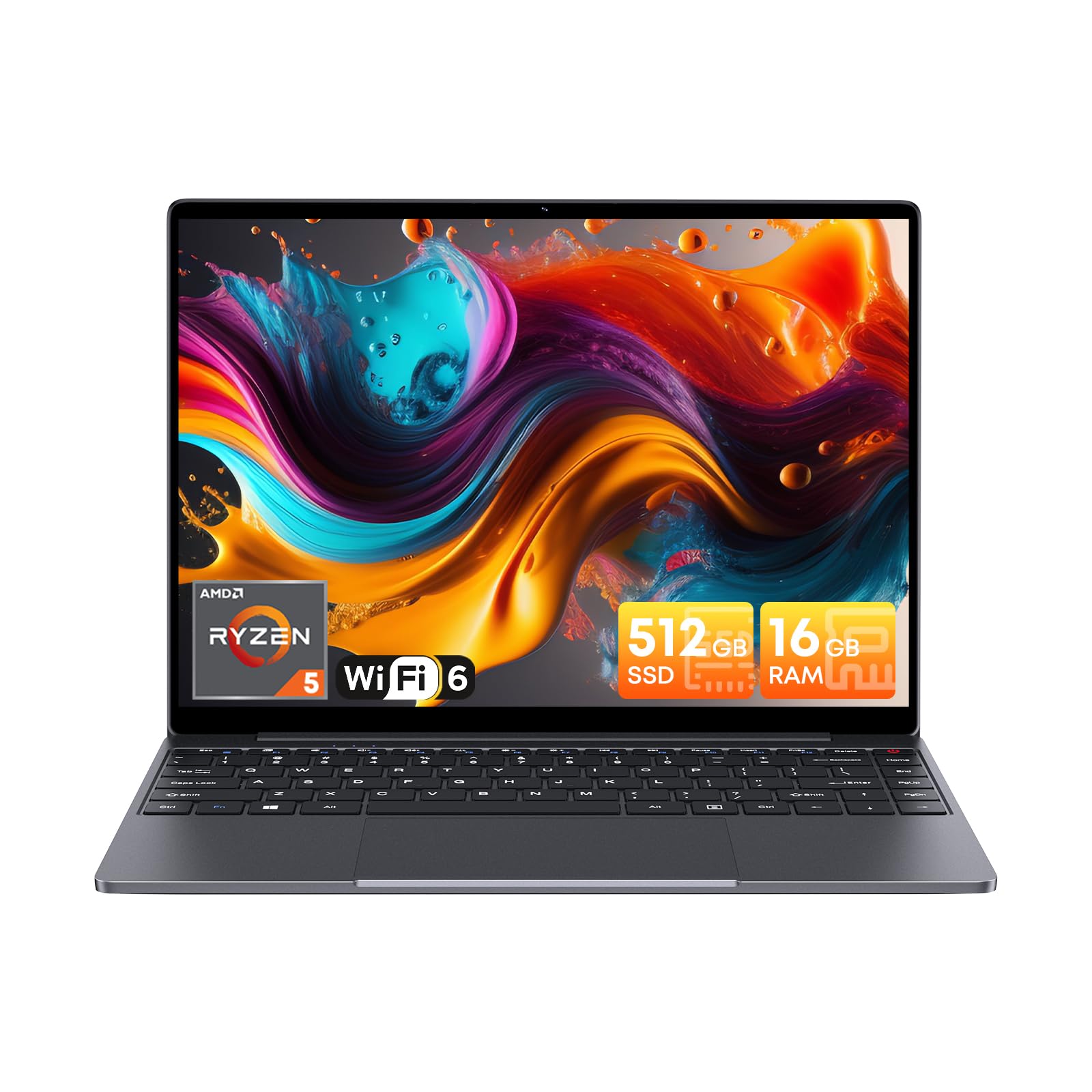 CHUWI Computer portatile da gioco, 16 GB RAM 512 GB SSD, AMD Ryzen 5 (Beat i7-1355U) | Display IPS 2160 x 1440, tastiera retroilluminata, WiFi6, BT 5.2, uscita 4K a 60Hz, PC da gioco per ufficio/casa