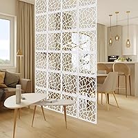 Vista 22 de Yizunnu Divisor de habitación colgante, división de paneles blancos de bricolaje, 12 piezas de pantalla de panel de madera y plástico, separadores