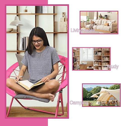Miniatura 7 de Camp Field Silla plegable de Navidad para acampar y habitación, regalos para amigos, sillas Bunjo versátiles con divertido diseño hinchable, silla