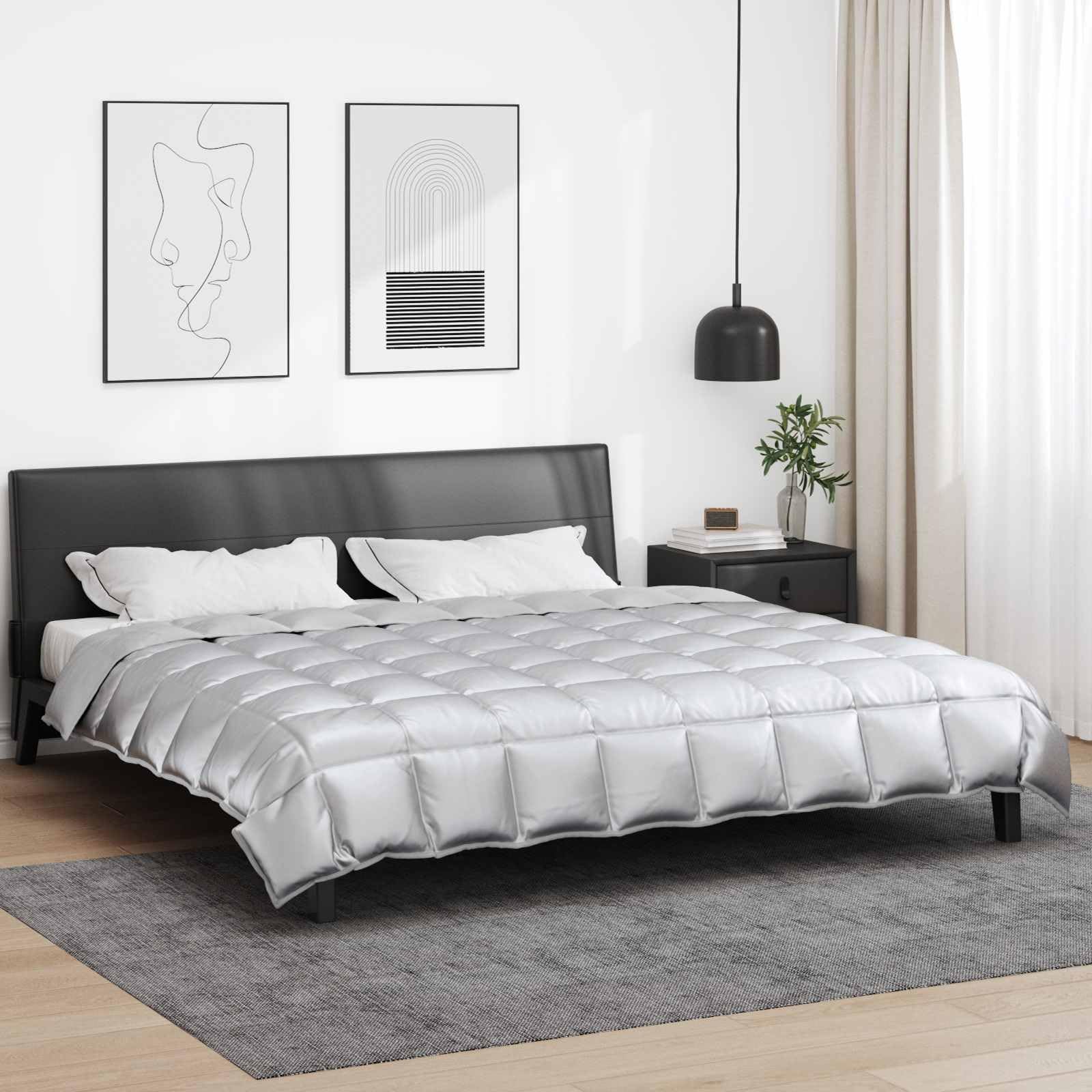 Generico Duvet Invernale Argento 200 x 240 cm Satin e Micropile,Biancheria,Lenzuola e Coperte,Trapunte e piumini-42025864