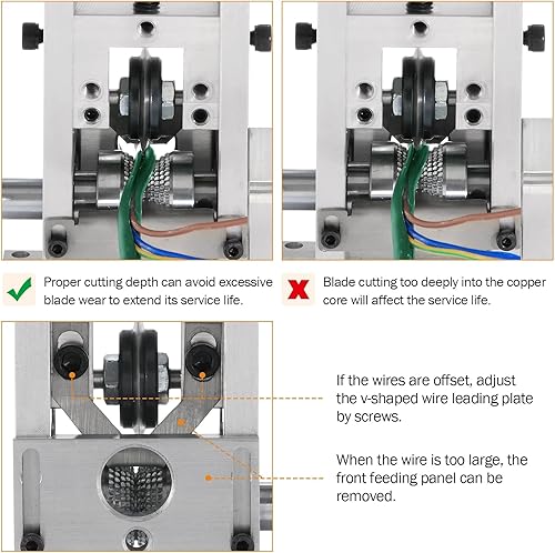 Miniatura 5 de BEAMNOVA Máquina de pelar cables eléctrica  manual  perforada para pelar restos de alambre de cobre para alambre de 0.039 a 2.756 pulgadas (manual),
