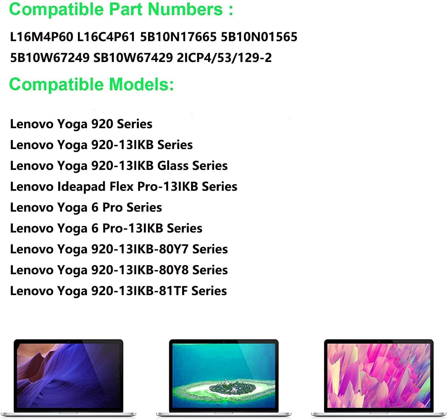 L16M4P60 Batteria compatibile con Lenovo Ideapad Flex Pro-13IKB