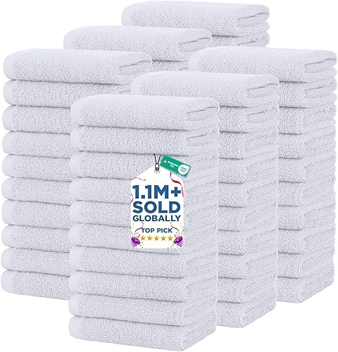 Miniatura 117 de DAN RIVER Paquete de 24 paños para ducha [12x12] - Paños de 100% algodón, paños de baño de franela de calidad premium para el baño, paños altamente