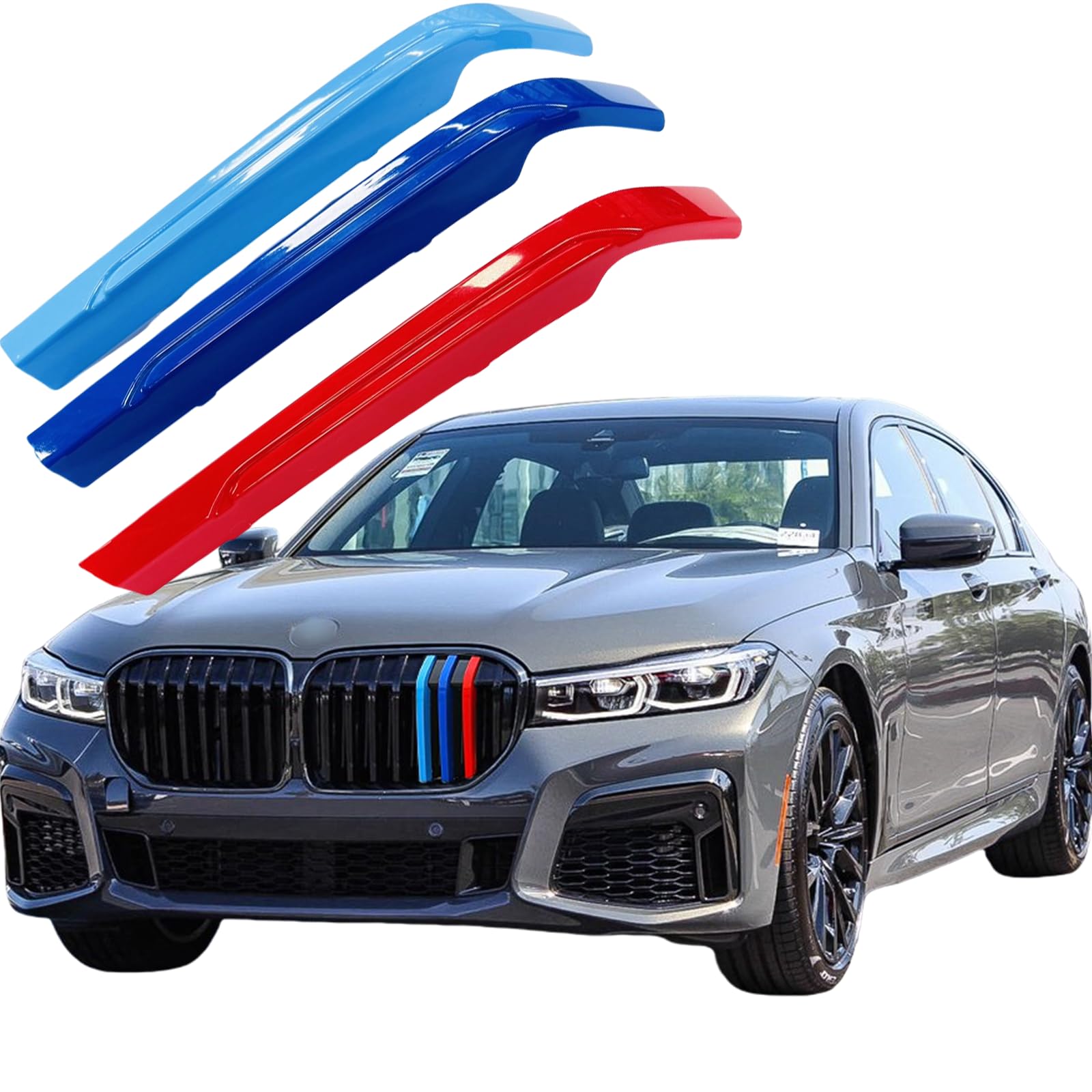 VaisbyTown Automotive Grille Inserts for BMW 7 Series 2020-2023 G11 (ONLY Fit 8-Beam),Front Grille Accessories