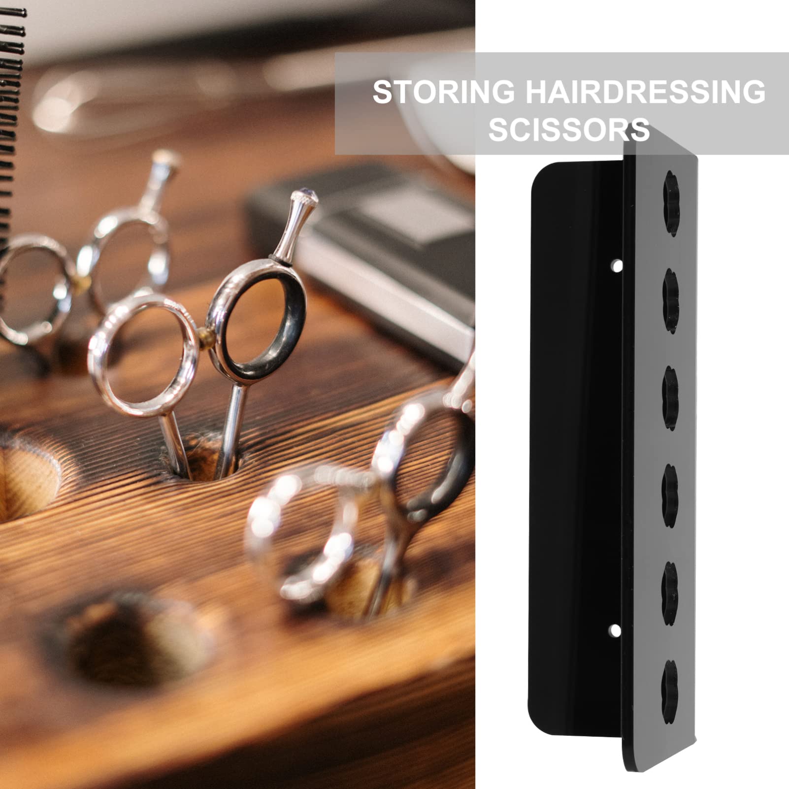 Mobestech Hairdressing Stand Salon Scissor Rack Hairdresser Scissor Holder Rack Hair Stylist Scissor Holder Salon Shear Holder Magnetic Wall Acrylic Hair Clipper - Image 3