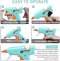 Vista 3 de Kit de pistola de pegamento caliente Mini: kit de mini pistolas de pegamento caliente con 30 varillas, pistola de pegamento derretida, manualidades