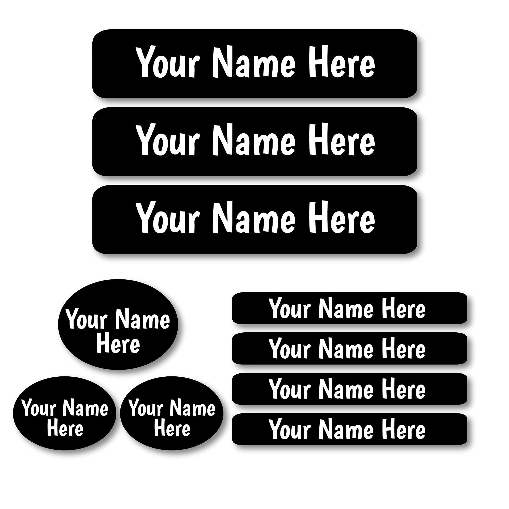 Lovable Labels Personalized Labels for Kids (85 Labels/Pack) - 3 Label Sizes Waterproof Dishwasher Safe Peel & Stick Labels for School Supplies