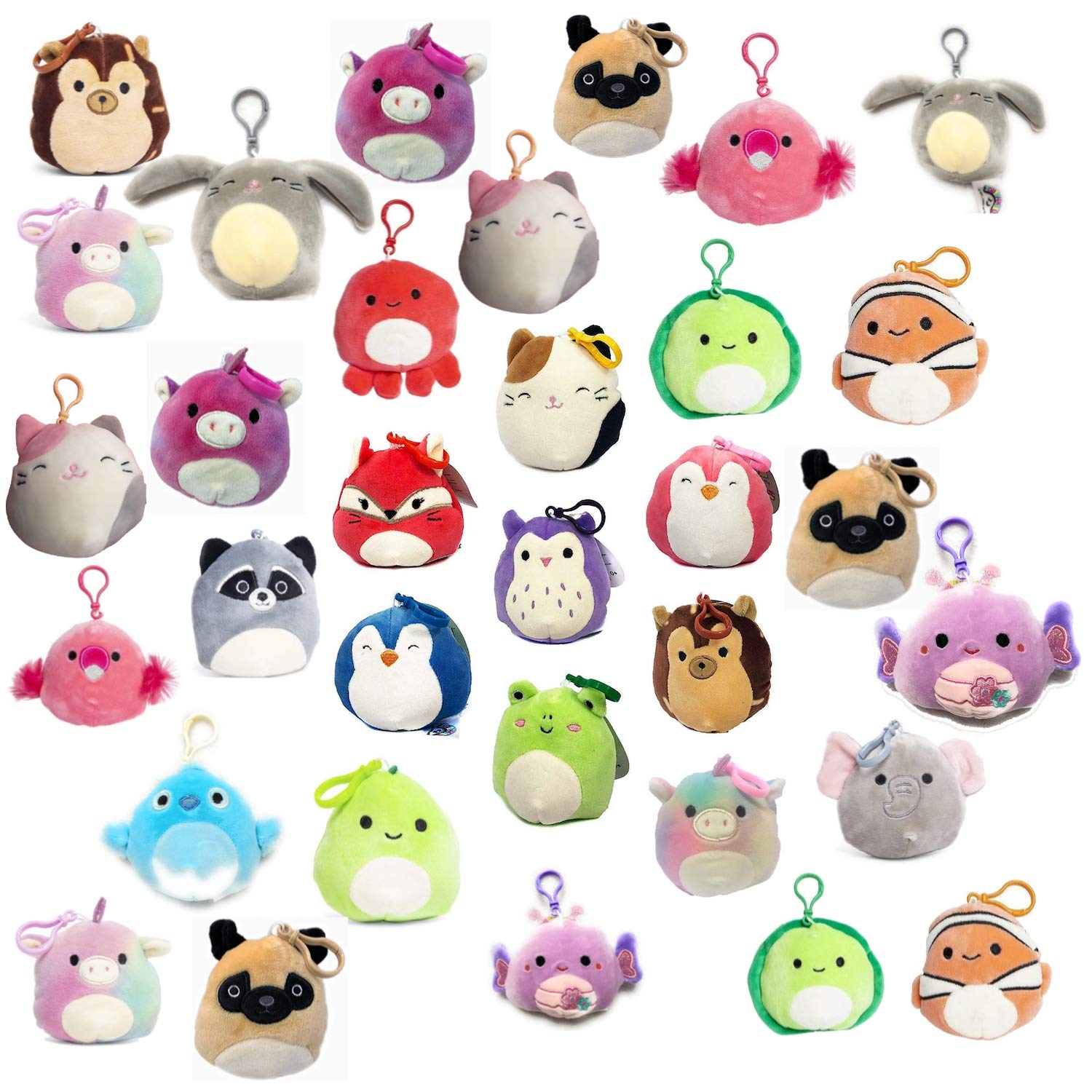 Squishmallow 3.5” Clips Bundle