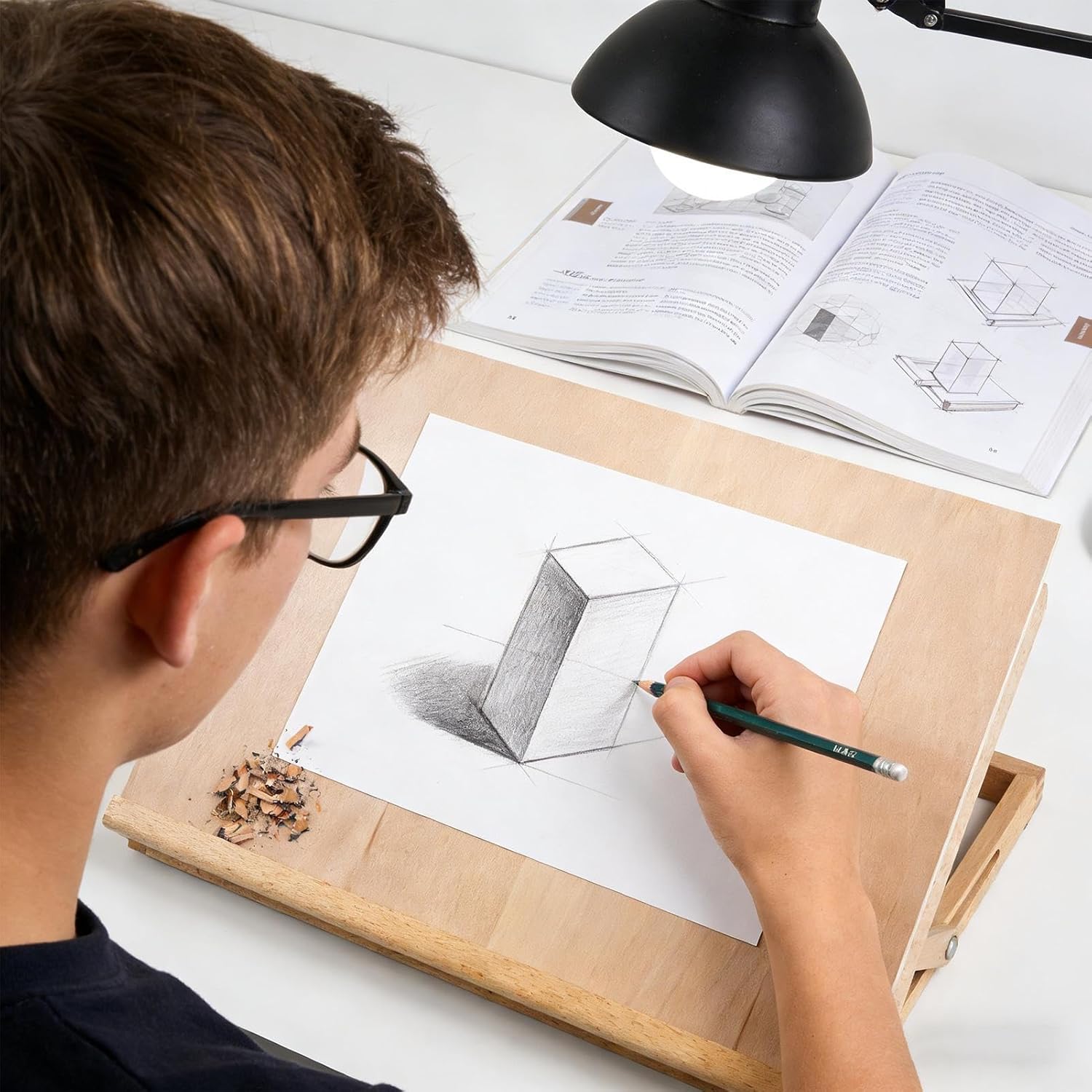 絵画用卓上イーゼル | 折り畳み式 画材 - 木製スケッチイーゼル | 子供 大人 アーティスト 初心者 家庭 アトリエ 教室 アパ