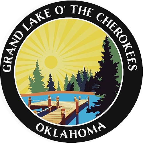 Miniatura 9 de Lake Dock - Grand Lake O' The Cherokees - Oklahoma - Adhesivo adhesivo para ventana de coche y camión de 3.5 pulgadas