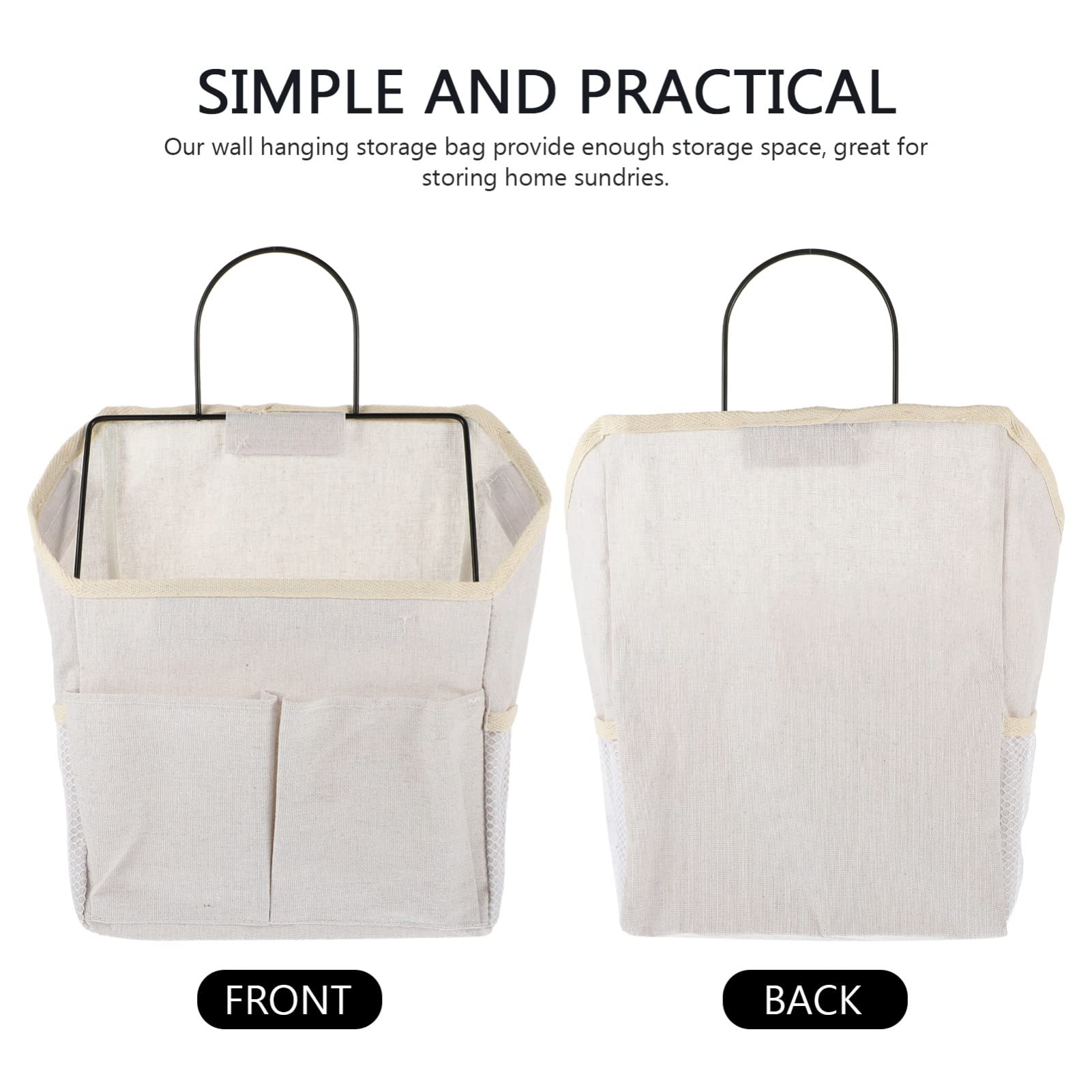 Cabilock 2piezas Bolsa De Almacenamiento Colgante Organizador De Estante De Pared Para Dormitorio y Hogar Bolsa De Almacenamiento Laterales