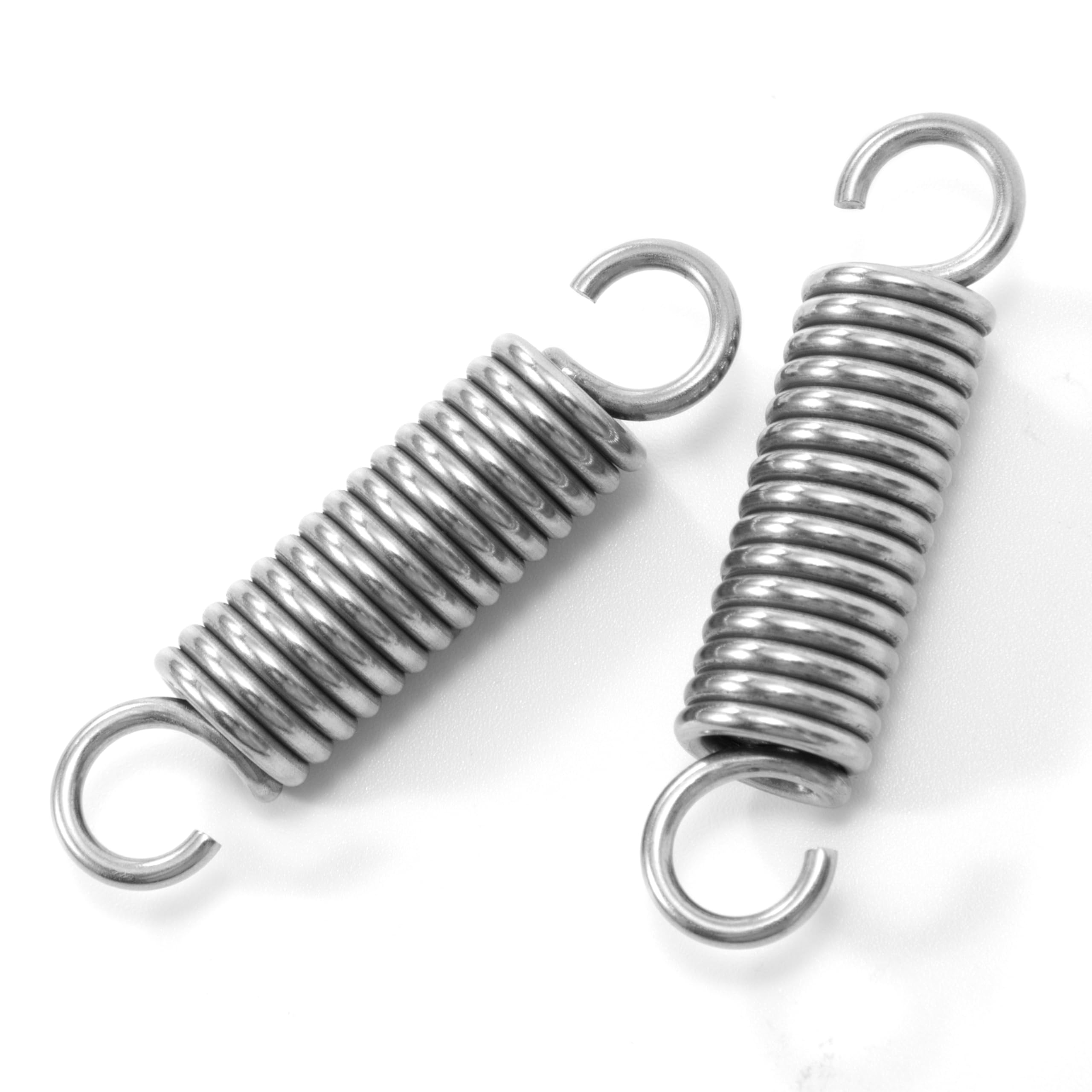 Sprężyny naciągowe z hakiem stal szlachetna sprężyna naciągowa 50 mm średnica zewnętrzna 12 mm średnica drutu 2 mm maksymalna siła ciągnąca 12 kg 2 x 12 x 50 mm 2 sztuki