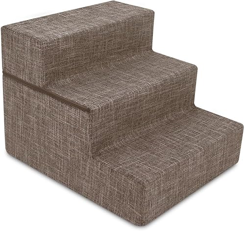 Miniatura 40 de Best Pet Supplies - Escalera de espuma plegable y portátil para mascotas, equilibrada y segura, base antideslizante, para sillón, sofá y cama alta,