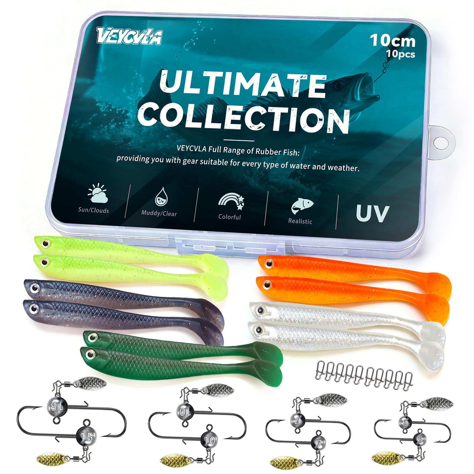 Señuelos de pesca de goma para trucha, lucioperca, perca, cebo artificial, equipo de pesca, juegos de pesca, cabezas para anzuelos con cabeza redonda, regalos de pesca para hombres, para agua