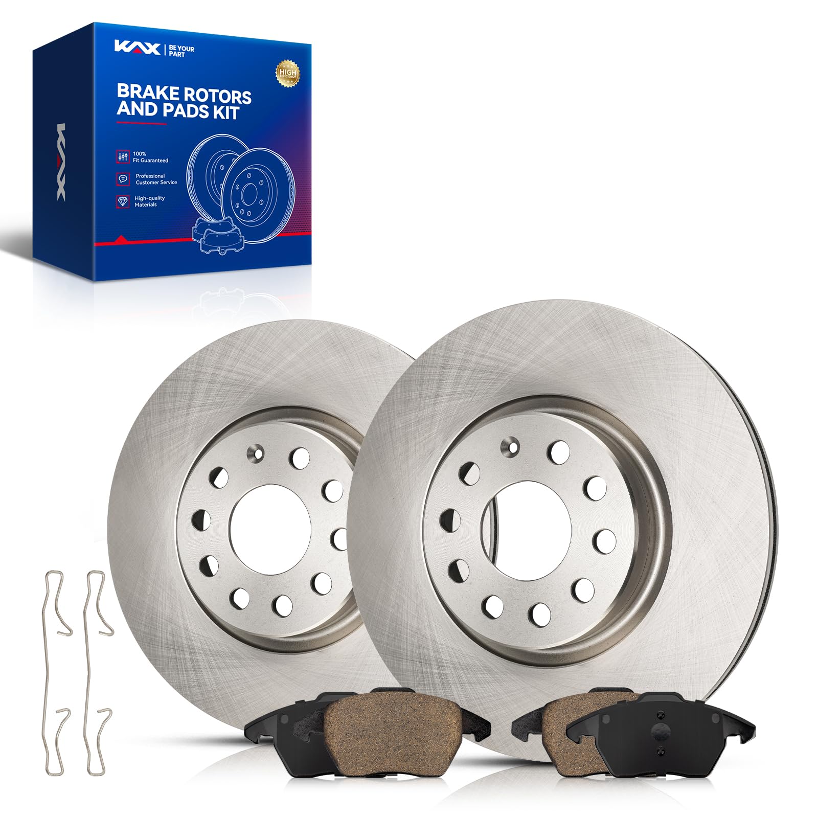 KAX Front Brake Kit Fits Volkswagen Jetta 2005-2014, CC 2009-2012