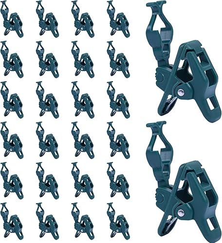 C7 C9 - Clips de resorte para luces navideñas, 50 unidades de luces navideñas, clips de resorte rápido, clips de tejas y canaletas inastillables