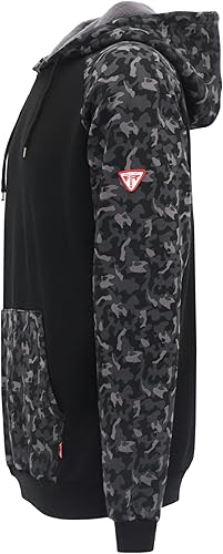 Miniatura 2 de TICOMELA FR Sudaderas con capucha de 10.5 onzas, forro polar de algodón resistente al fuego, sudaderas con capucha