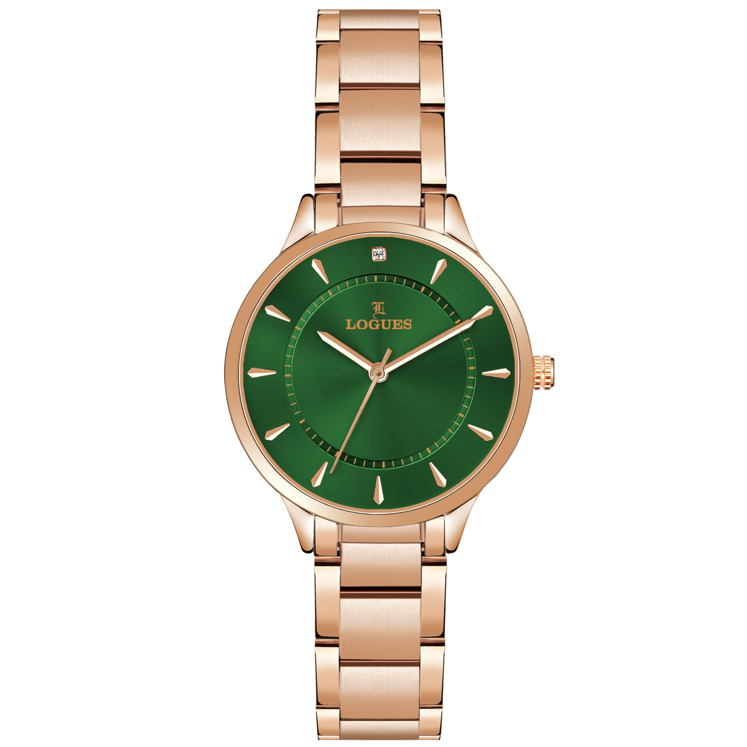 LOGUES Watches Analog Green Dial Womens Watch | L E 714 WM-10 | 3 ATM Water Resistant | Stylish Timepiece for Her (B0D8TK6Q34) Amazon Price History, Amazon Price Tracker