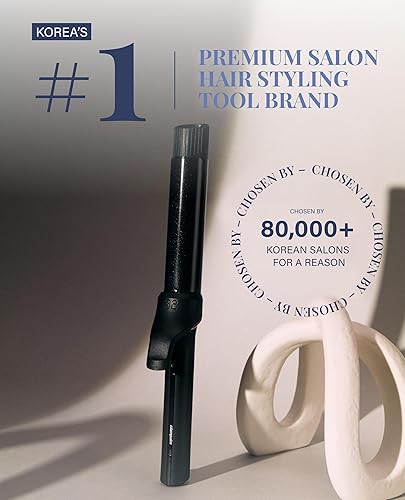 Miniatura 2 de GLAMPALM Rizador profesional de 1.4 pulgadas, rizador de pelo de cerámica de barril largo para mujeres, herramienta caliente de salón número 1 de