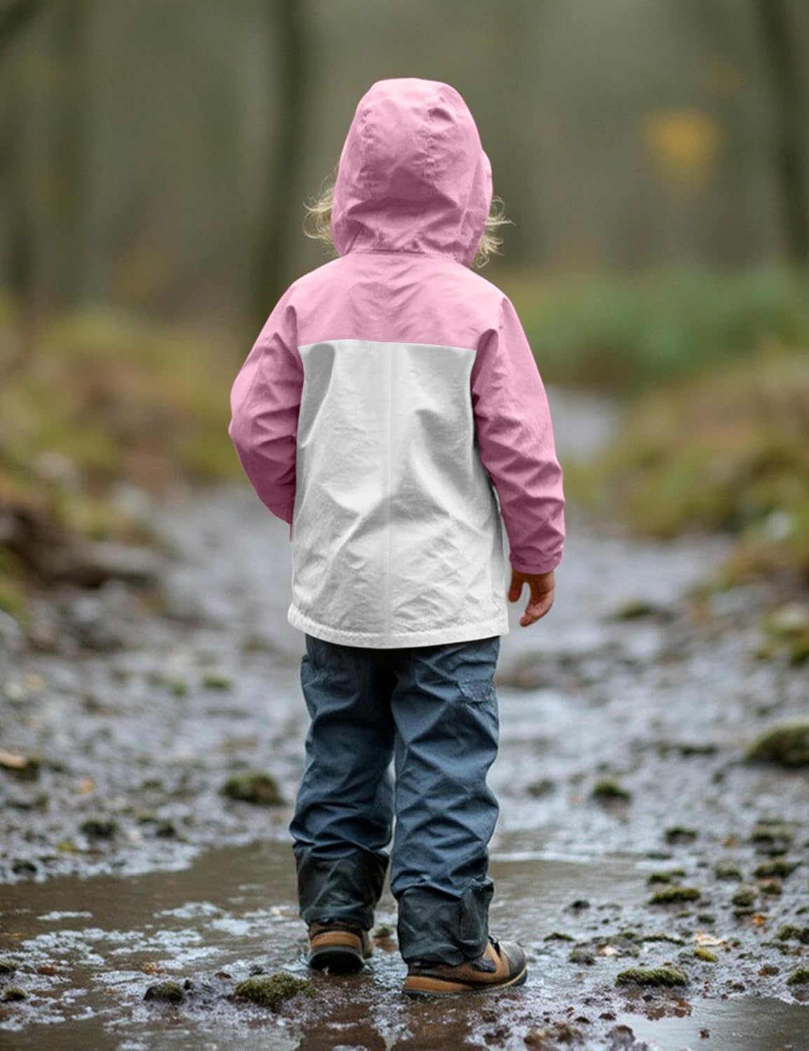 Kids Rain Jacket Boys Windbreaker Jacket Lightweight Hoodies Outwear Coat Waterproof Zipper Raincoat - Image 3