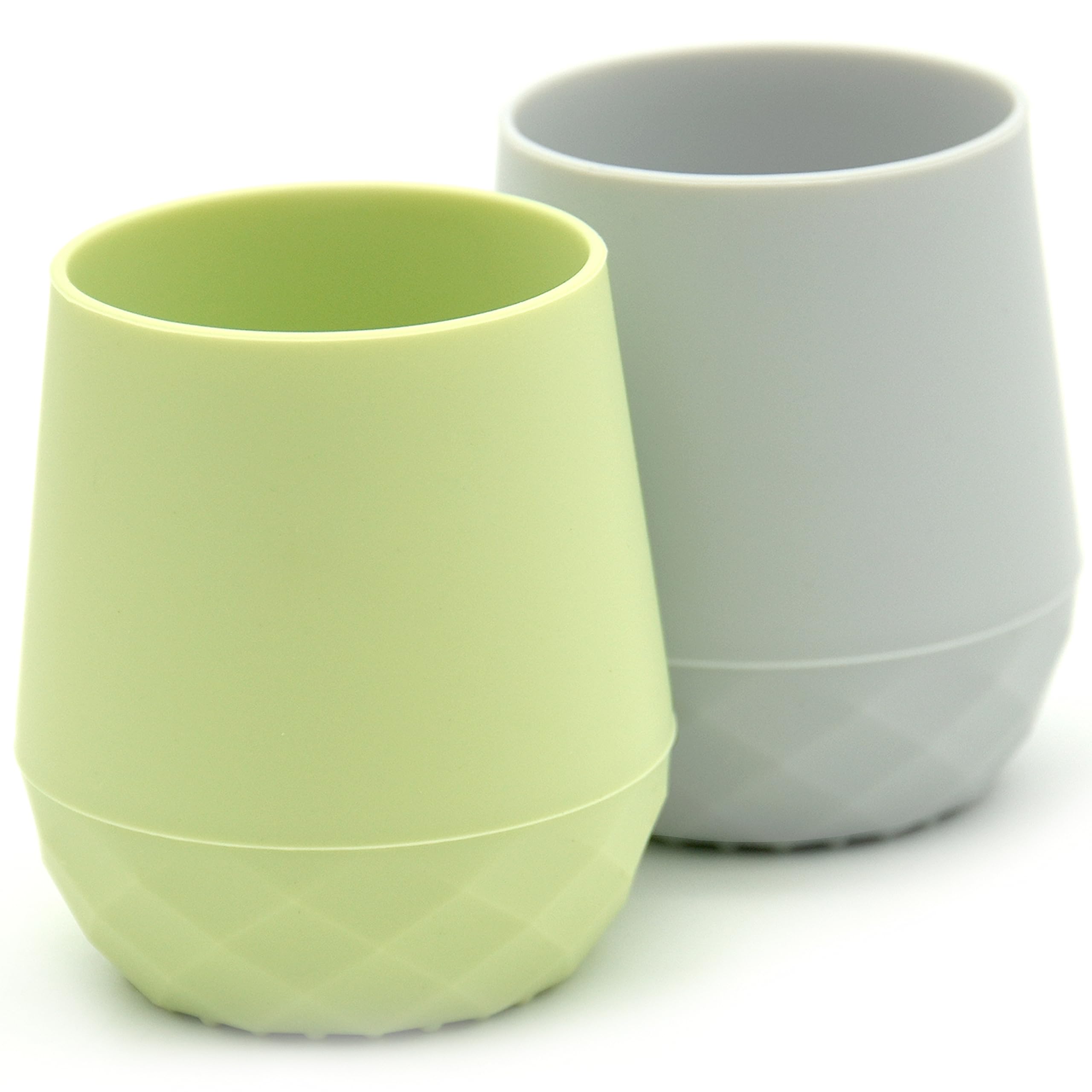 teensy peepsy Silicone Training Cups for Babies 4 Months+ | 2 pack Tiny Transition Cup for Baby Boy Gift, Baby Water Cup for 6-12 Months, Toddler Open