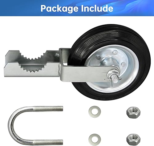 Miniatura 8 de ForoGore Rueda de puerta para puerta batiente de metal con marcos de puerta de 1-58 pulgadas a 2 pulgadas, rueda de puerta de valla resistente,