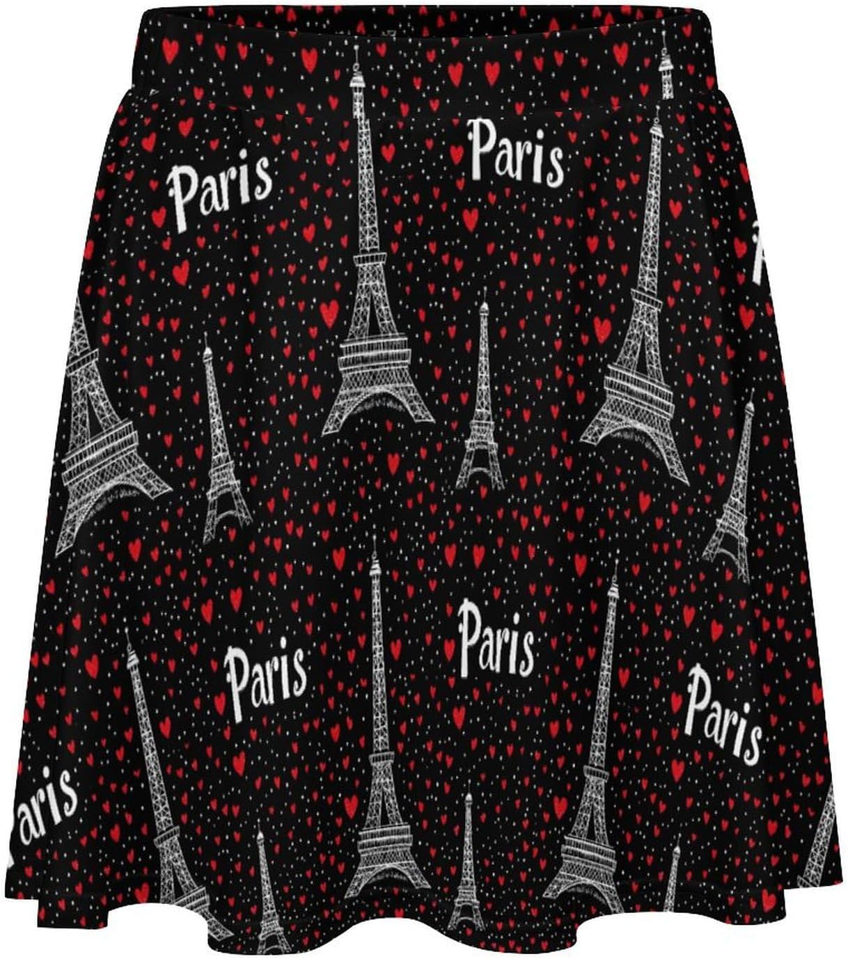Paris Eiffel Tower Women Tennis Skirt Print Golf Skirts Mini Casual Workout Skorts