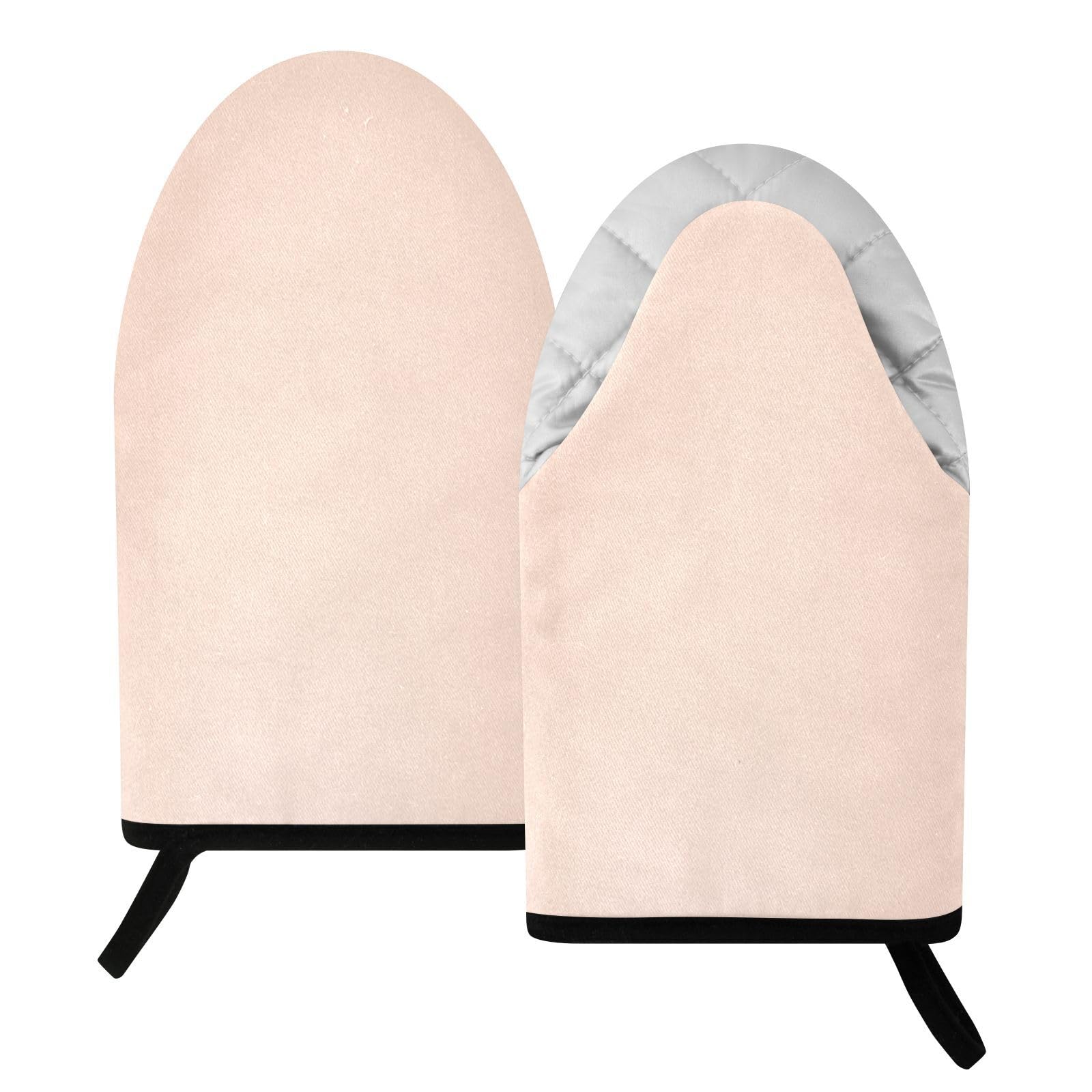 BURSTDDY Peach Oven Mitt,Heat Resistant Kitchen Mitts for Cooking