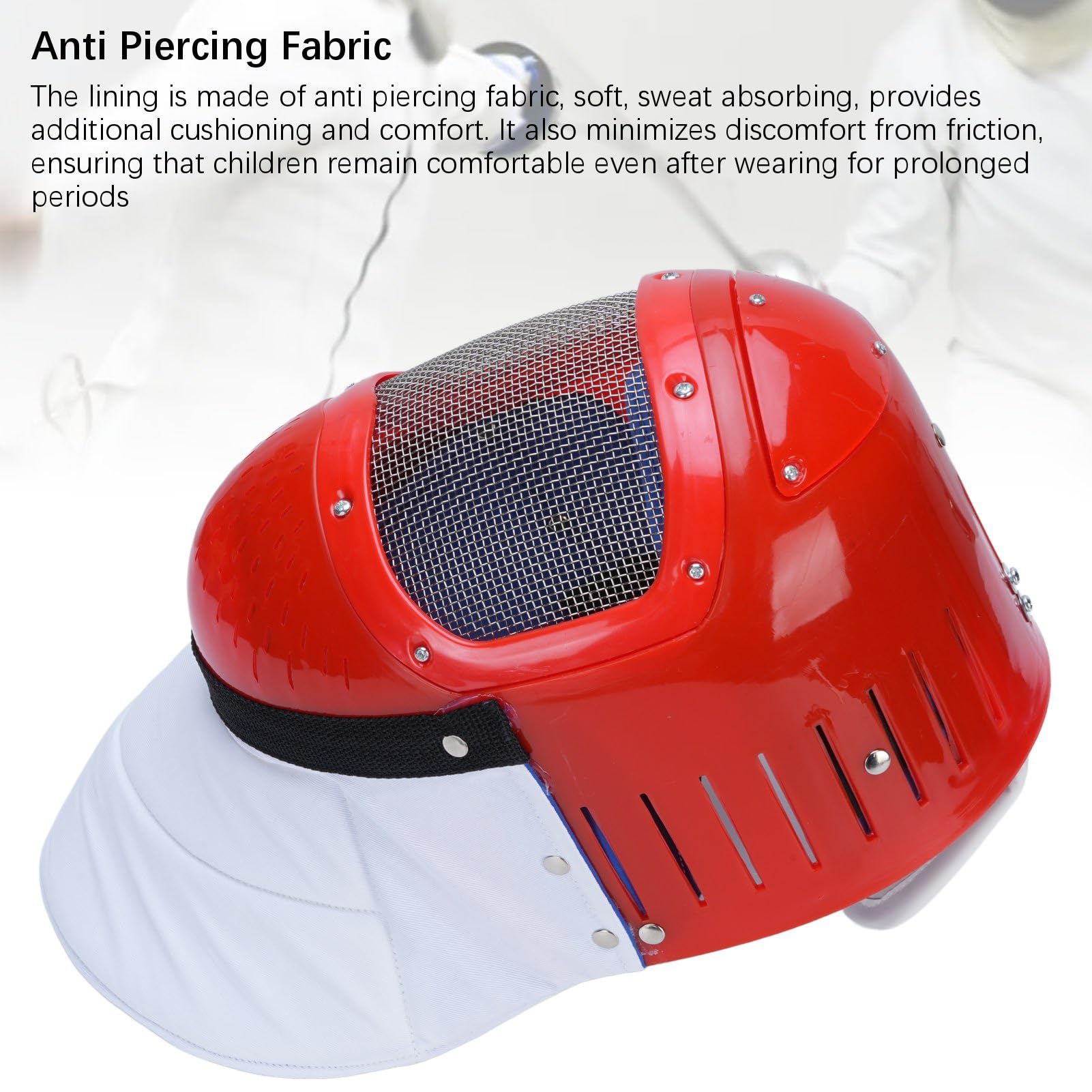 Casco Protettivo in Rete Traspirante per Scherma per Bambini, per Allenamenti e Partite
