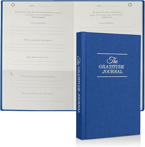 Diario de gratitud, diario de gratitud para mujeres y hombres, con indicaciones positivas y agradecidas para más felicidad, positividad, afirmación,