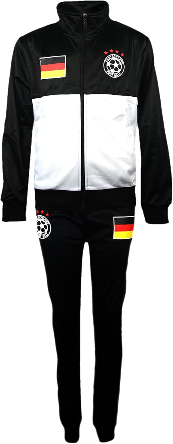 Aelstores. - Boys Football Tracksuit Bottoms New Top Training Kit Set Colour: Germany - Size: 4 (4-5 Years)