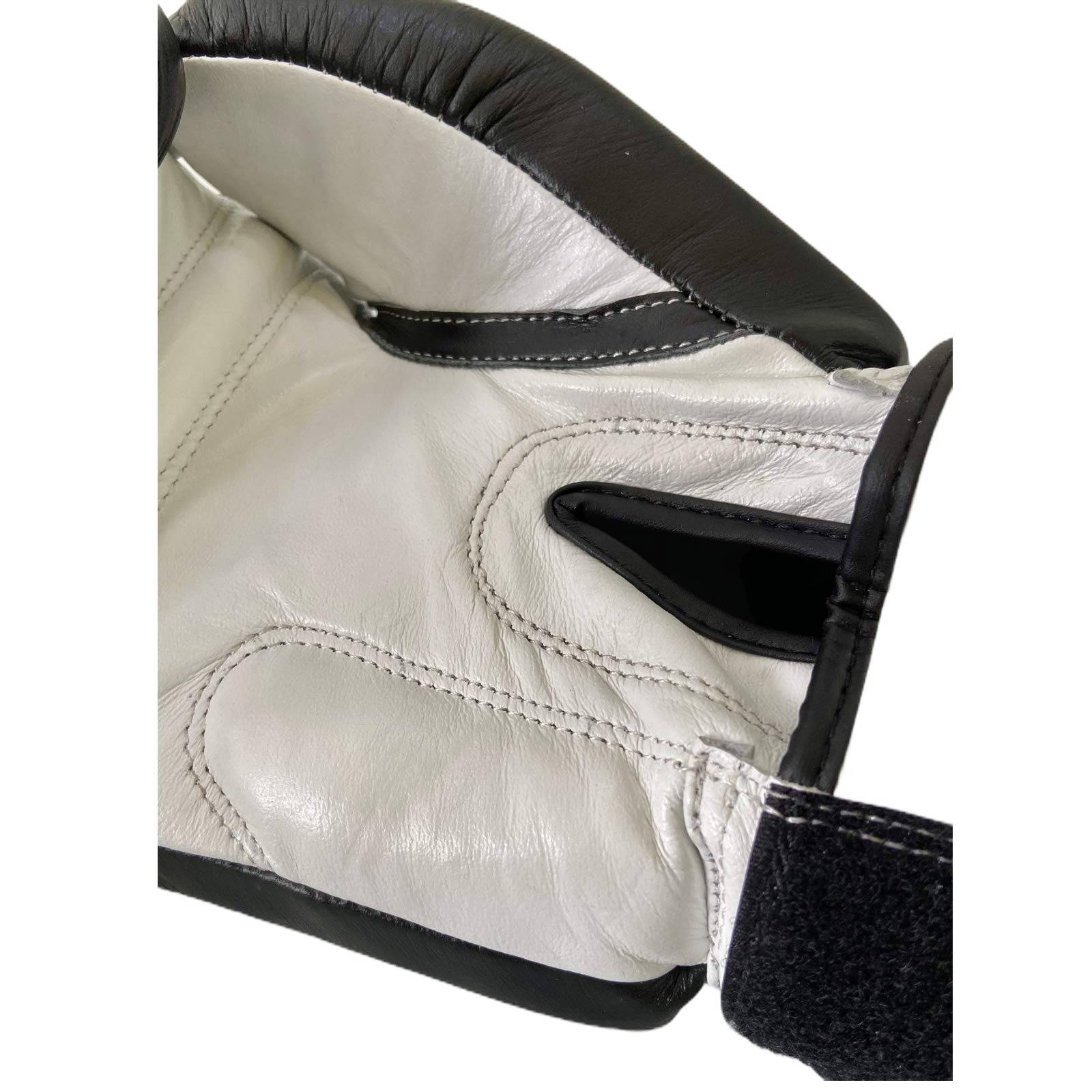 guantoni da boxe Sparring Bag lavoro Premium 100% vera pelle uomini donne pastiglie lavoro (bianco/nero, 340,2 g)