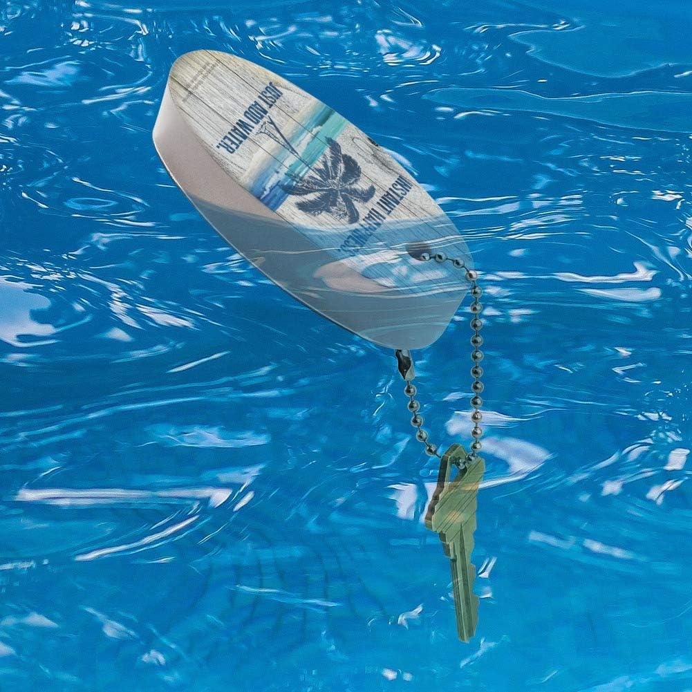 Graphics and More Instant Happiness Just Add Water Tropical Beach Floating Keychain Oval Foam Fishing Boat Buoy Key Float : Clothing, Shoes & Jewelry