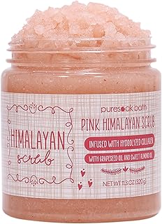 Sponsored Ad - Puresoak Bath Himalayan Salt Body Scrub, Salt Scrub for Women Helps with Exfoliating & Moisturizing Skin, D...