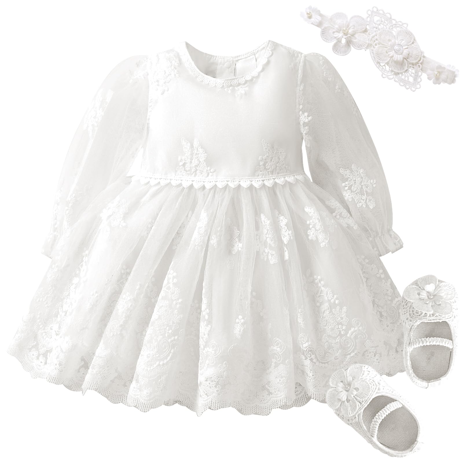 Booulfi Baptism Dresses for Baby Girls