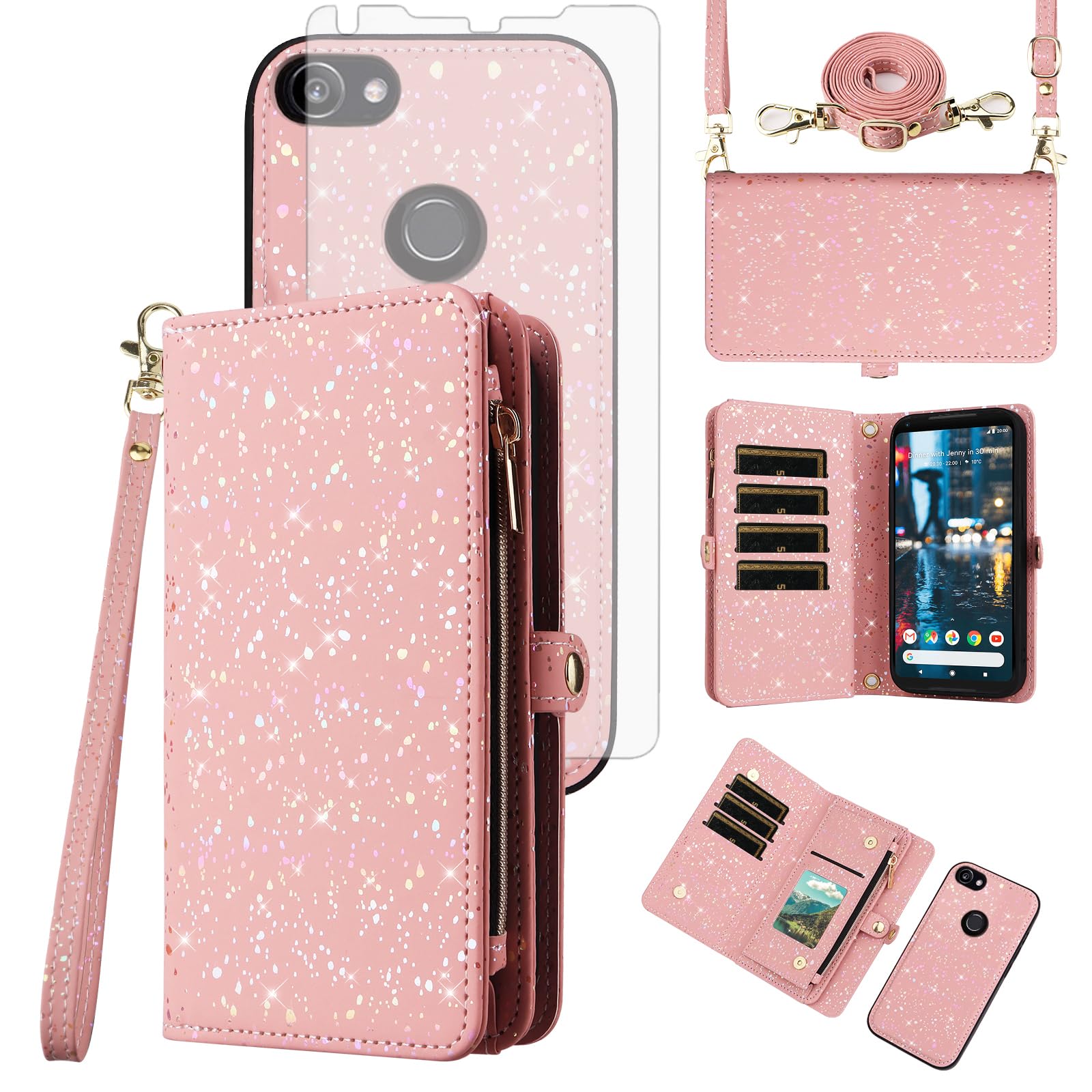 Accessoires Google Pixel 2XL étui portefeuille amovible antiresistant - 8