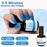 Vista 2 de Gel Nail Polish Remover,Professional Gel Polish Remover Kit with Cuticle Oil for Nails(1pc nail file,cuticle pusher)