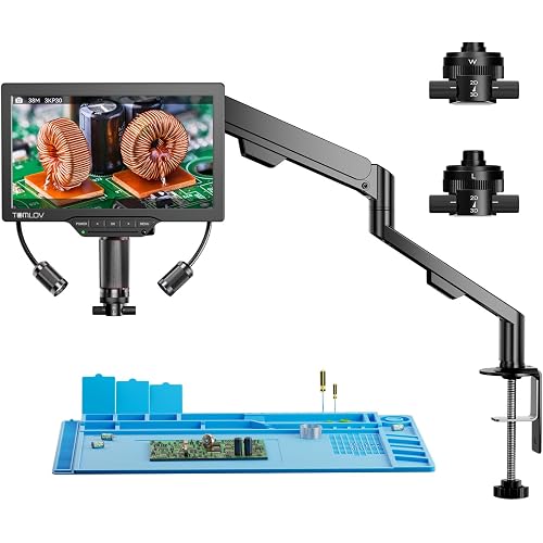 TOMLOV 3D Magnetic Dual Lens Digital Microscope TM3K-3D Max, 10.1" 3K Scope