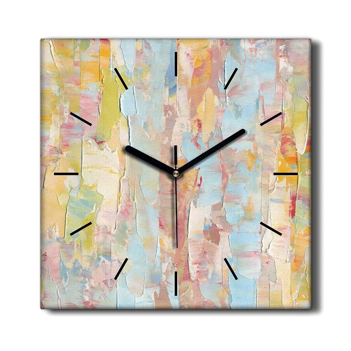Horloge Murale Le Salon Décoration Zen Coloray Peinture Daubs Silencieuse