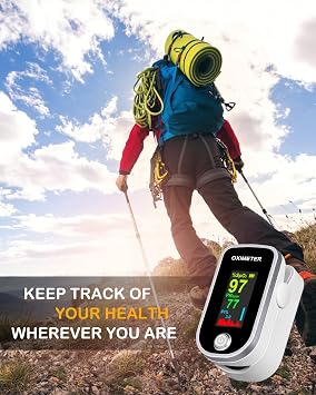 Aleshon Pulse Oximeter, 4 Color TFT Screen Oxygen Monitor Fingertip