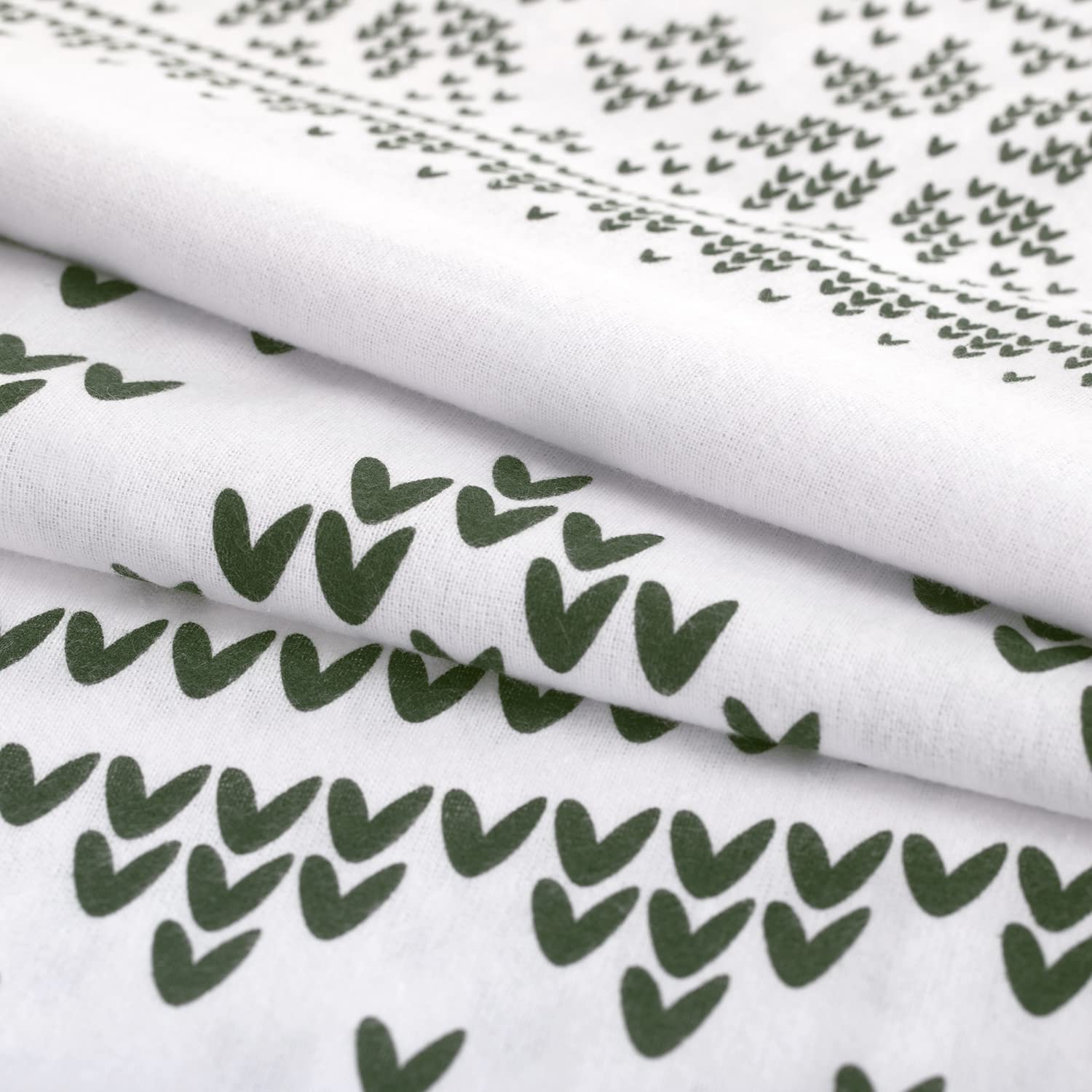 Biancheria Da Letto In Flanella Di Cotone, 155 X 220 Cm, 2 Pezzi Colore Grigio Nero Verde 91442264