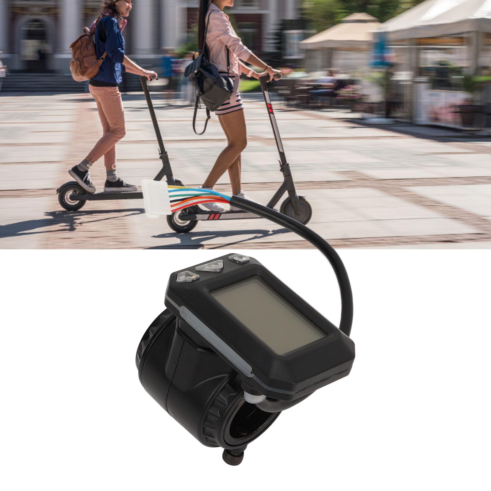 Accélérateur au Pouce pour Trottinette électrique, Accélérateur en Plastique 36 V à 6 Broches pour Petite Trottinette électrique de 5,5 à 6,5 Pouces, Affichage intégré de
