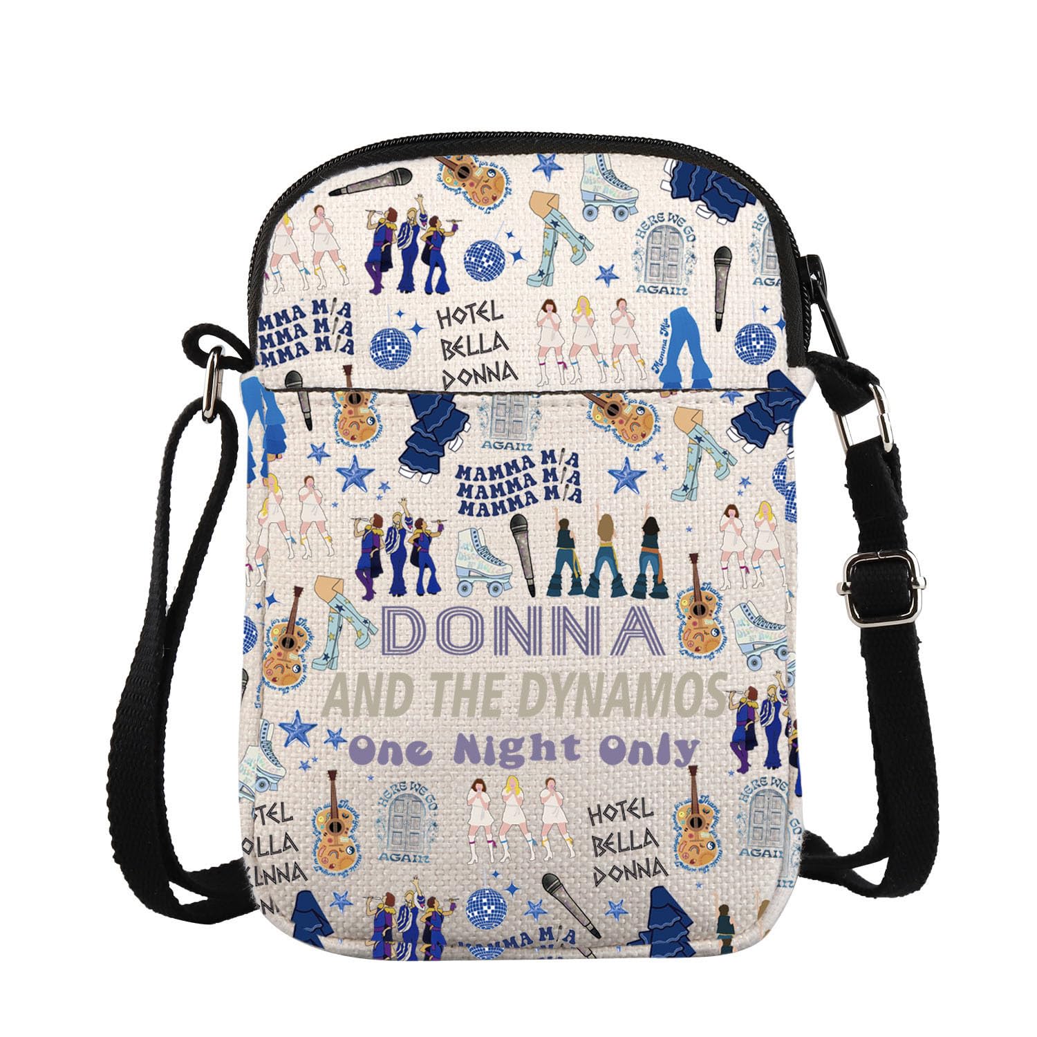 Musical Inspired Crossbody Bag Music Lover Gift Queen Fans Gift Donna And Dynamos One Night Only Messenger Bag
