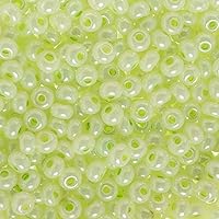 Vista 23 de John Bead Cuentas de cristal checo 6/0 amatista AB cuentas para manualidades de joyería, vial de 0.81 oz