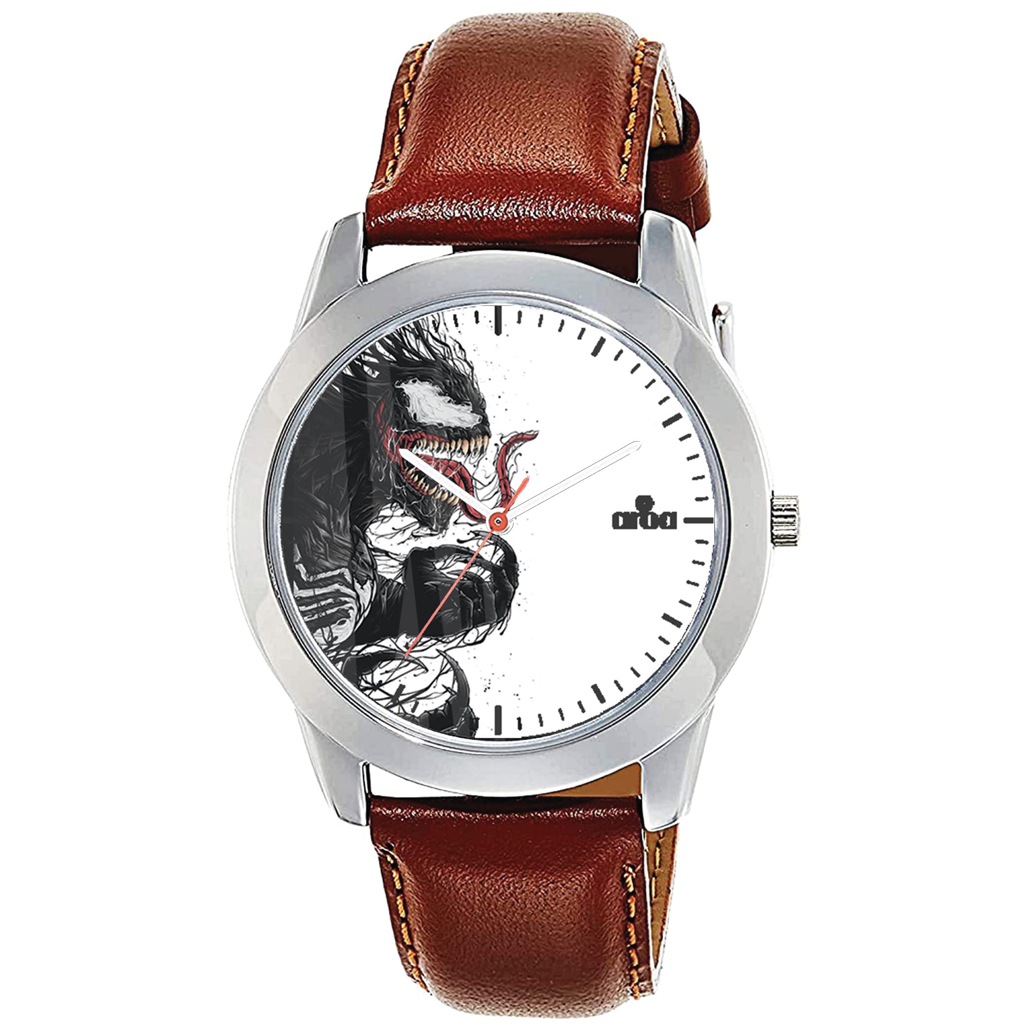 AROA Watch New Watch for Marvel ! Venom Marvel Steel Metal Type Analog Brown Strap Watch White Dial for Men Stylish Watch for Boys (B0C2HH1LW1) Amazon Price History, Amazon Price Tracker